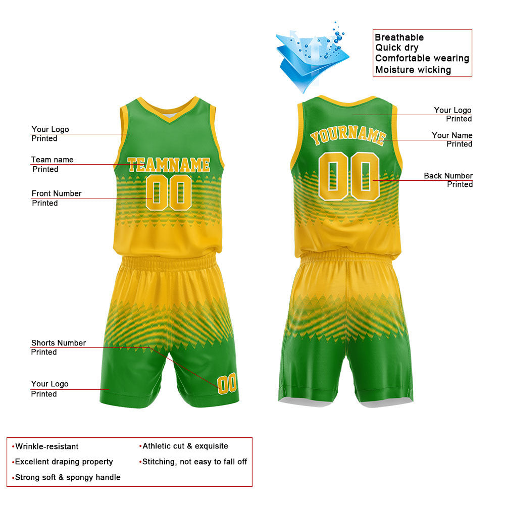 Custom Yellow-Green Basketball Jersey for man women uniform Suit Kids Adults Personalized Jersey