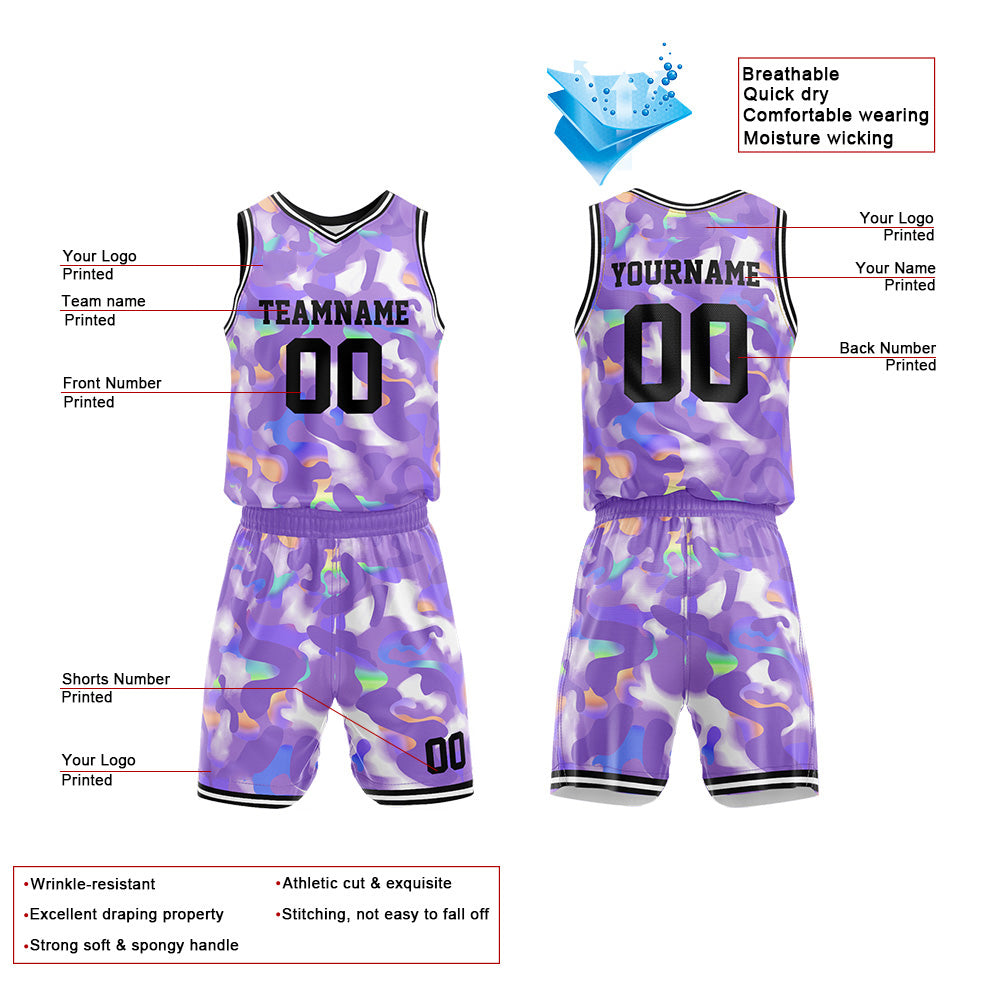 Custom Lavender Basketball Jersey for man women uniform Suit Kids Adults Personalized Jersey