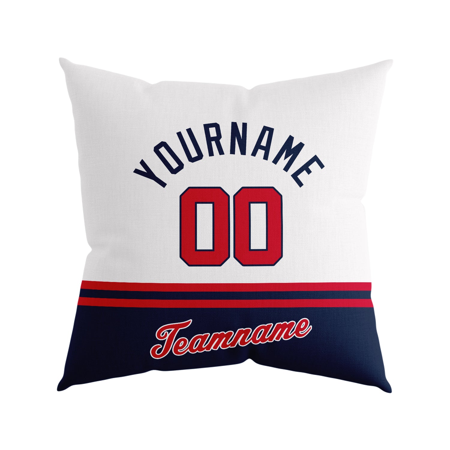 Custom Baseball Throw Pillow for Men Women Boy Gift Printed Your Personalized Name Number Atlanta