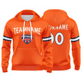 Custom Sweatshirt Hoodie For Men Women Girl Boy Print Your Logo Name Number Orange&White&Navy