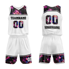 Custom White-Starry Sky Basketball Jersey for man women uniform Suit Kids Adults Personalized Jersey