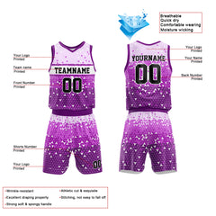 Custom Purple Basketball Jersey for man women uniform Suit Kids Adults Personalized Jersey