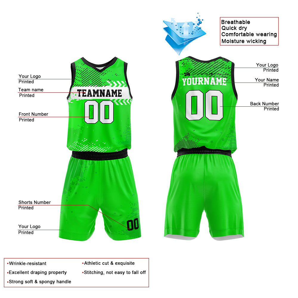 Custom Green Basketball Jersey for man women uniform Suit Kids Adults Personalized Jersey