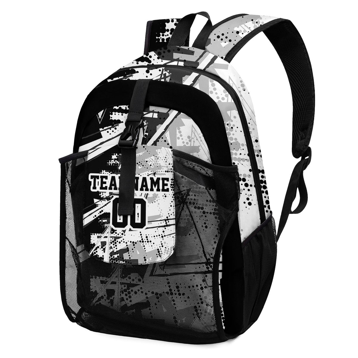 Customize Black Gray Backpacks Featuring Personalized Names, Numbers and Logos