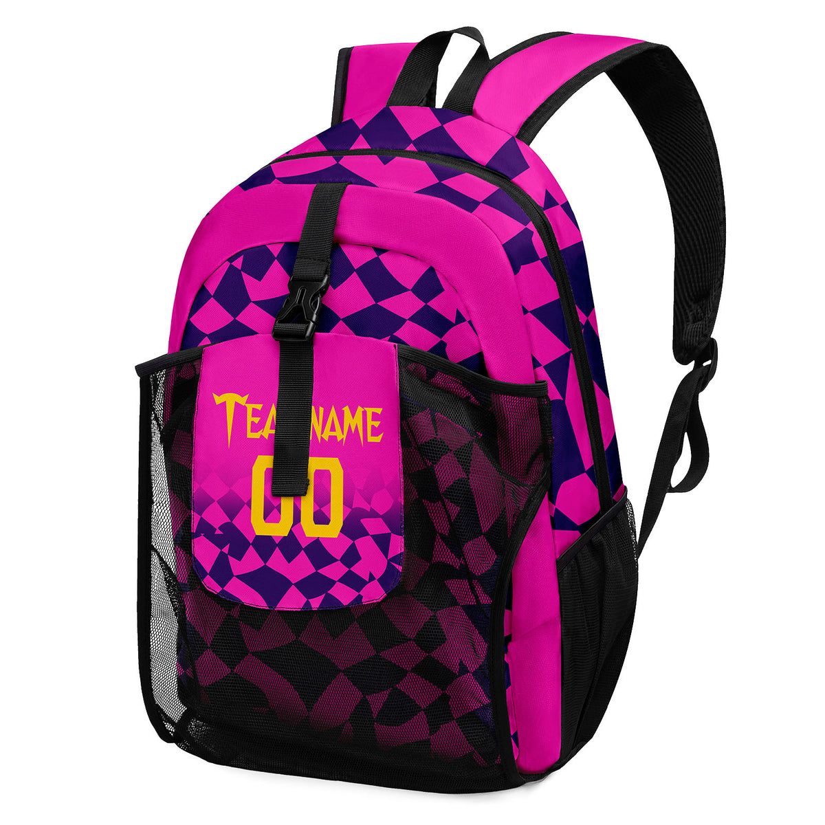 Customize Pink Gold Backpacks Featuring Personalized Names, Numbers and Logos