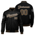 Custom Varsity Jacket Letterman Jacket For Men, Women And Youth Black Brown