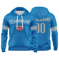 Custom Sweatshirt Hoodie For Men Women Girl Boy Print Your Logo Name Number Blue&Gray