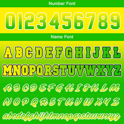 Custom Varsity Jacket Letterman Jacket For Men, Women And Youth Yellow&Green