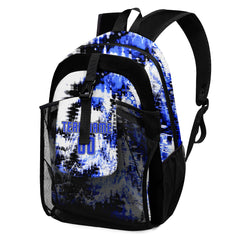 Customize Blue White Backpacks Featuring Personalized Names, Numbers and Logos