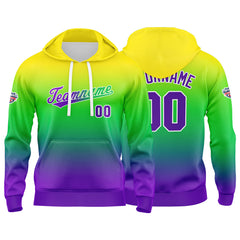 Custom Sweatshirt Hoodie For Man Woman Girl Boy Print Your Logo Name Number Yellow Green Blue