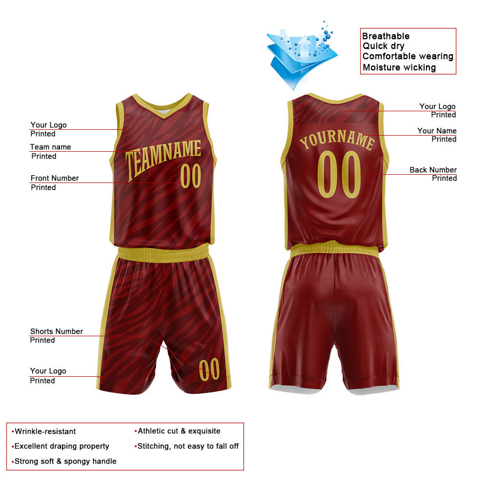 Custom Crimson Basketball Jersey for man women uniform Suit Kids Adults Personalized Jersey