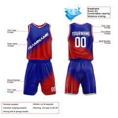 Custom Royal-Red Basketball Jersey for man women uniform Suit Kids Adults Personalized Jersey