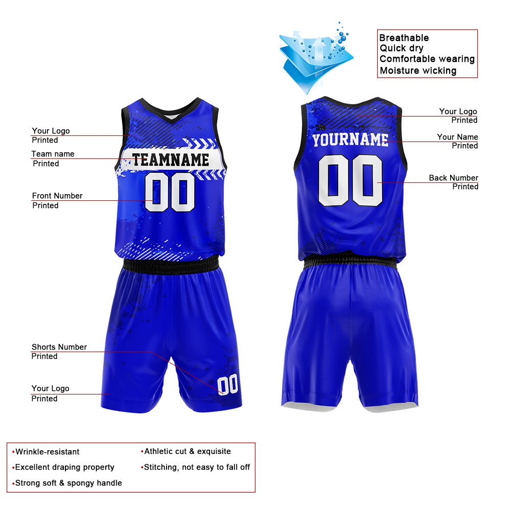 Custom Blue Basketball Jersey for man women uniform Suit Kids Adults Personalized Jersey