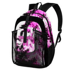 Customize Pink White Backpacks Featuring Personalized Names, Numbers and Logos