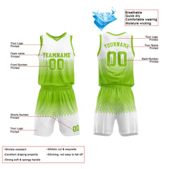 Custom Green-White Basketball Jersey for man women uniform Suit Kids Adults Personalized Jersey