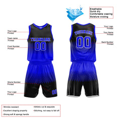 Custom Royal-Black Basketball Jersey for man women uniform Suit Kids Adults Personalized Jersey