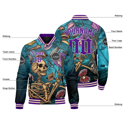 Custom Varsity Jacket Letterman Jacket For Men, Women And Youth Aqua