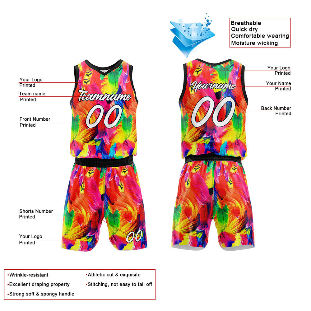 Custom Feather Basketball Jersey for man women uniform Suit Kids Adults Personalized Jersey