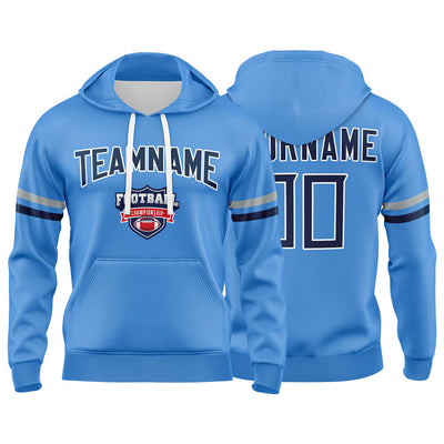 Custom Sweatshirt Hoodie For Men Women Girl Boy Print Your Logo Name Number Light Blue&Navy&Gray