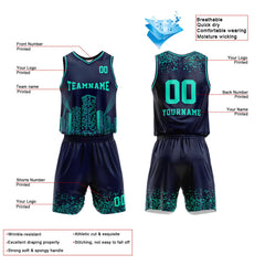 Custom Navy-Night View Basketball Jersey for man women uniform Suit Kids Adults Personalized Jersey