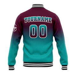 Custom Varsity Jacket Letterman Jacket For Men, Women And Youth Burgundy&Teal