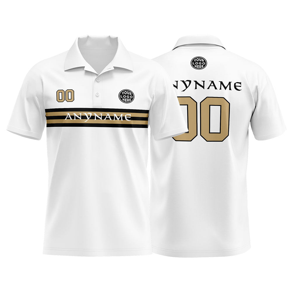 Custom Football Polo Shirts  for Men, Women, and Kids Add Your Unique Logo&Text&Number New Orleans