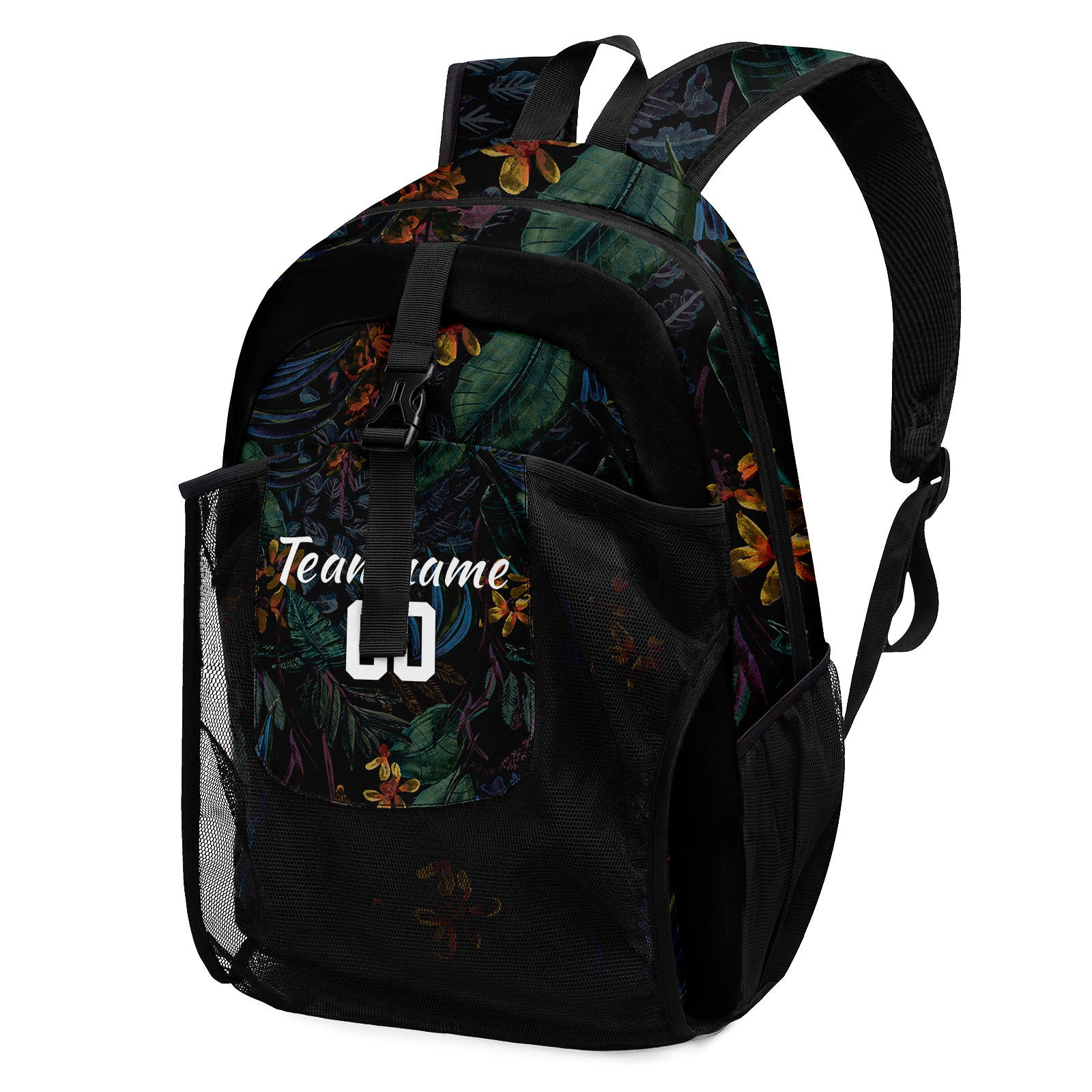 Customize Green White Backpacks Featuring Personalized Names, Numbers and Logos