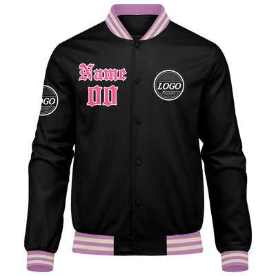 Custom Varsity Jacket Letterman Jacket For Men, Women And Youth Pink