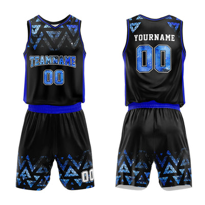 Custom Black-Blue-Starry Sky Basketball Jersey for man women uniform Suit Kids Adults Personalized Jersey