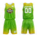 Custom Green-Yellow Basketball Jersey for man women uniform Suit Kids Adults Personalized Jersey
