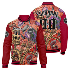 Custom Varsity Jacket Letterman Jacket For Men, Women And Youth Red