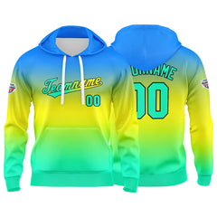 Custom Sweatshirt Hoodie For Man Woman Girl Boy Print Your Logo Name Number Blue Yellow Green