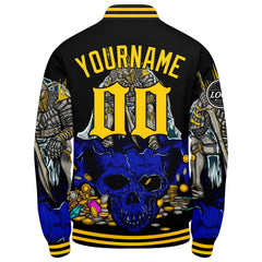 Custom Varsity Jacket Letterman Jacket For Men, Women And Youth Royal Yellow