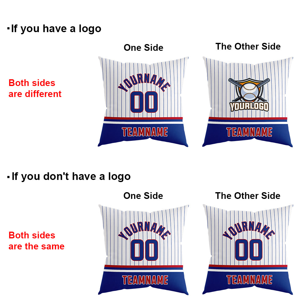 Custom Baseball Throw Pillow for Men Women Boy Gift Printed Your Personalized Name Number Chicago