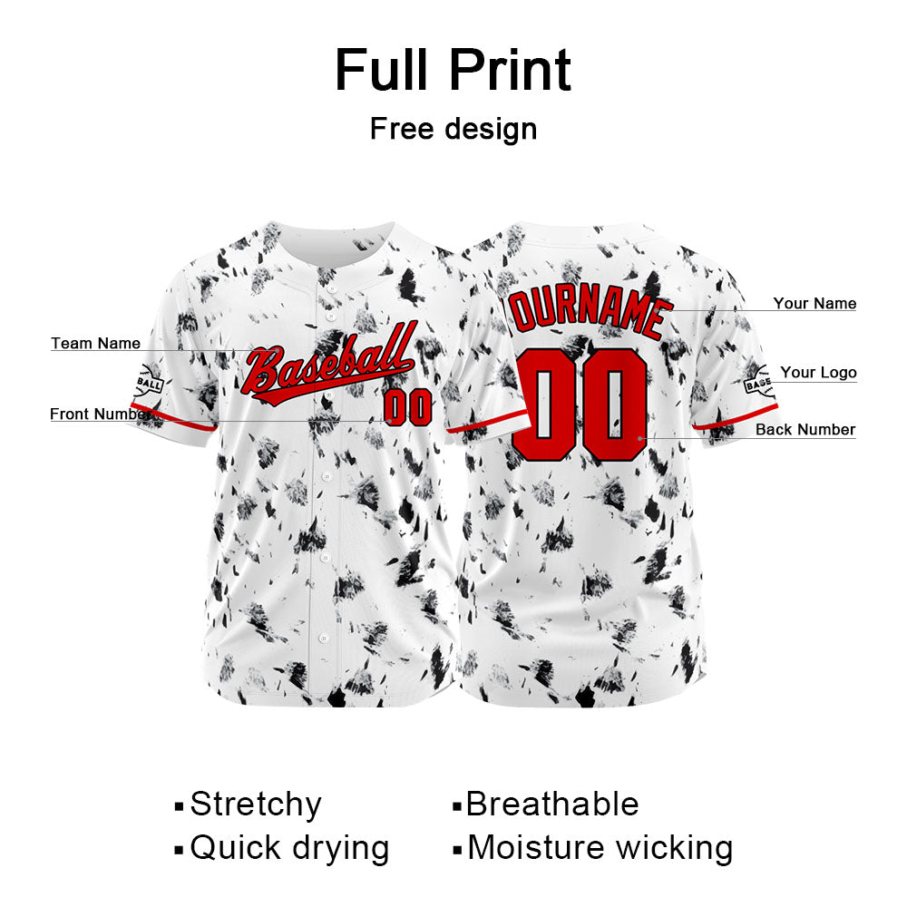 Custom Baseball Jersey Full Print Design Personalized Baseball for Men Women Boy Girl