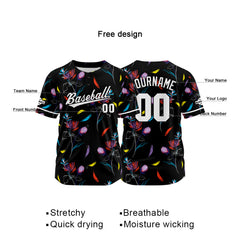 Custom Baseball Jersey Full Print Design Personalized Baseball for Men Women Boy Girl