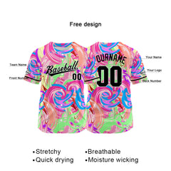 Custom Baseball Jersey Full Print Design Personalized Baseball for Men Women Boy Girl