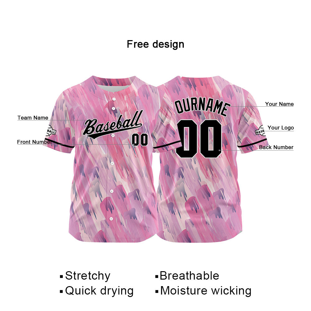 Custom Baseball Jersey Full Print Design Personalized Baseball for Men Women Boy Girl