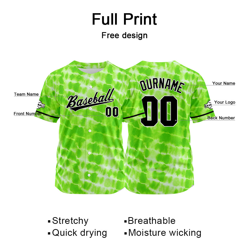 Custom Baseball Jersey Full Print Design Personalized Baseball for Men Women Boy Girl