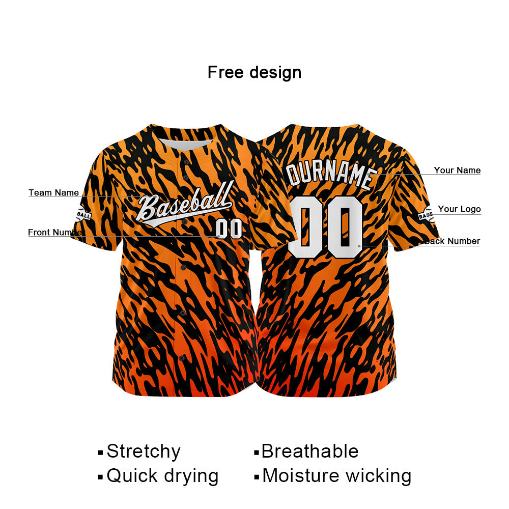 Custom Baseball Jersey Full Print Design Personalized Baseball for Men Women Boy Girl