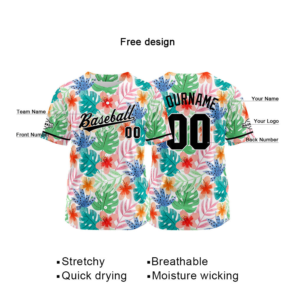 Custom Baseball Jersey Full Print Design Personalized Baseball for Men Women Boy Girl