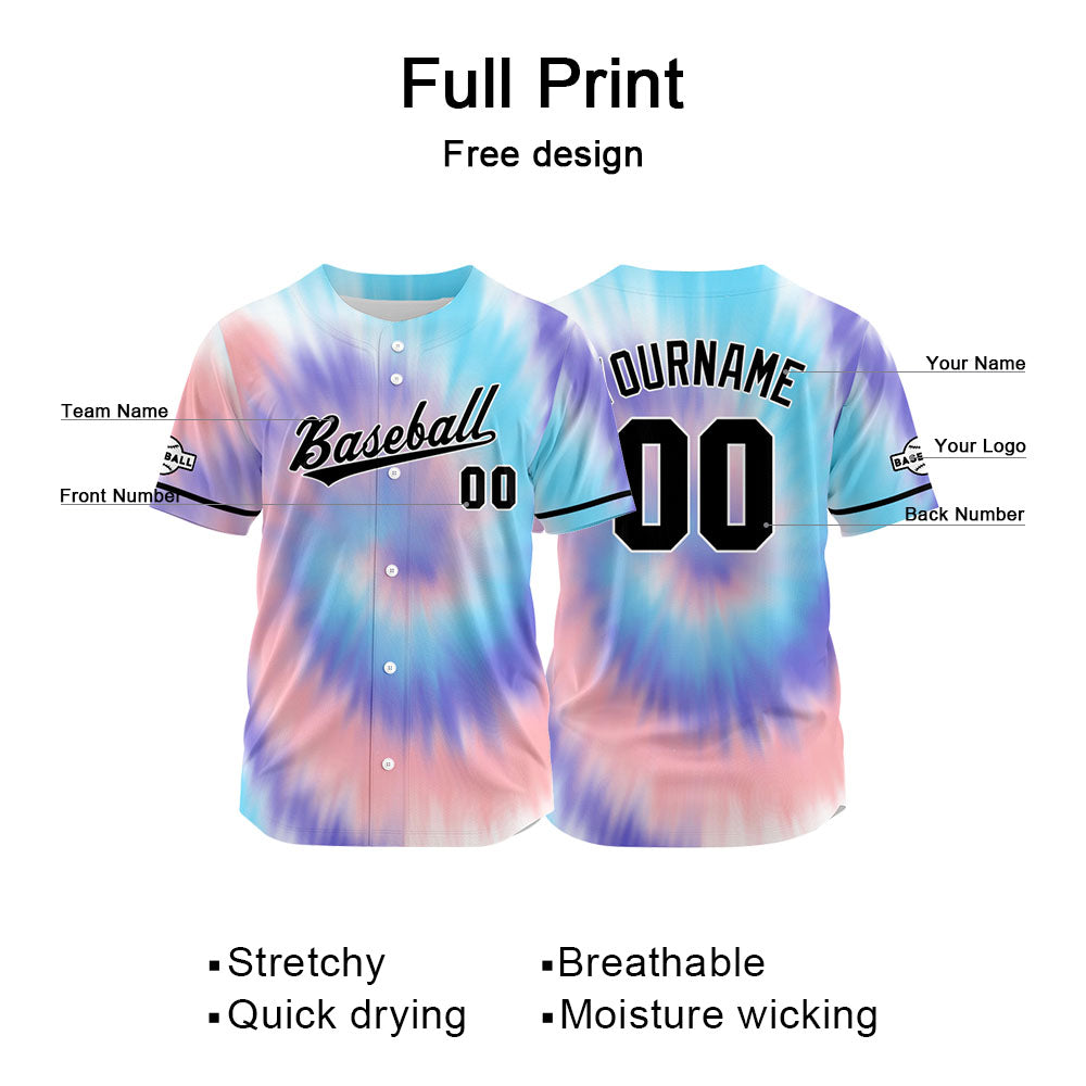 Custom Baseball Jersey Full Print Design Personalized Baseball for Men Women Boy Girl