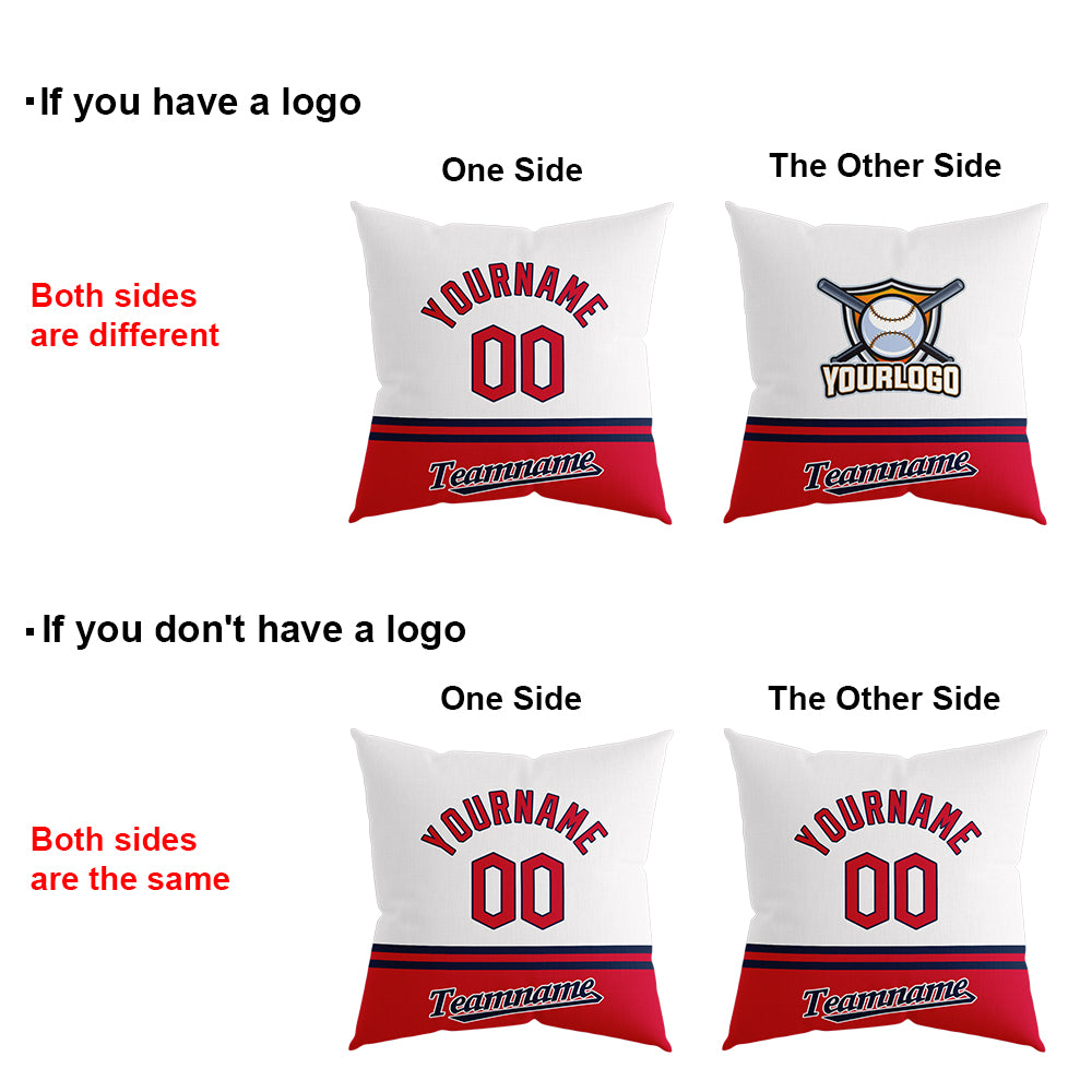 Custom Baseball Throw Pillow for Men Women Boy Gift Printed Your Personalized Name Number Cleveland