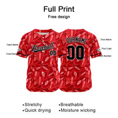 Custom Baseball Jersey Full Print Design Personalized Baseball for Men Women Boy Girl