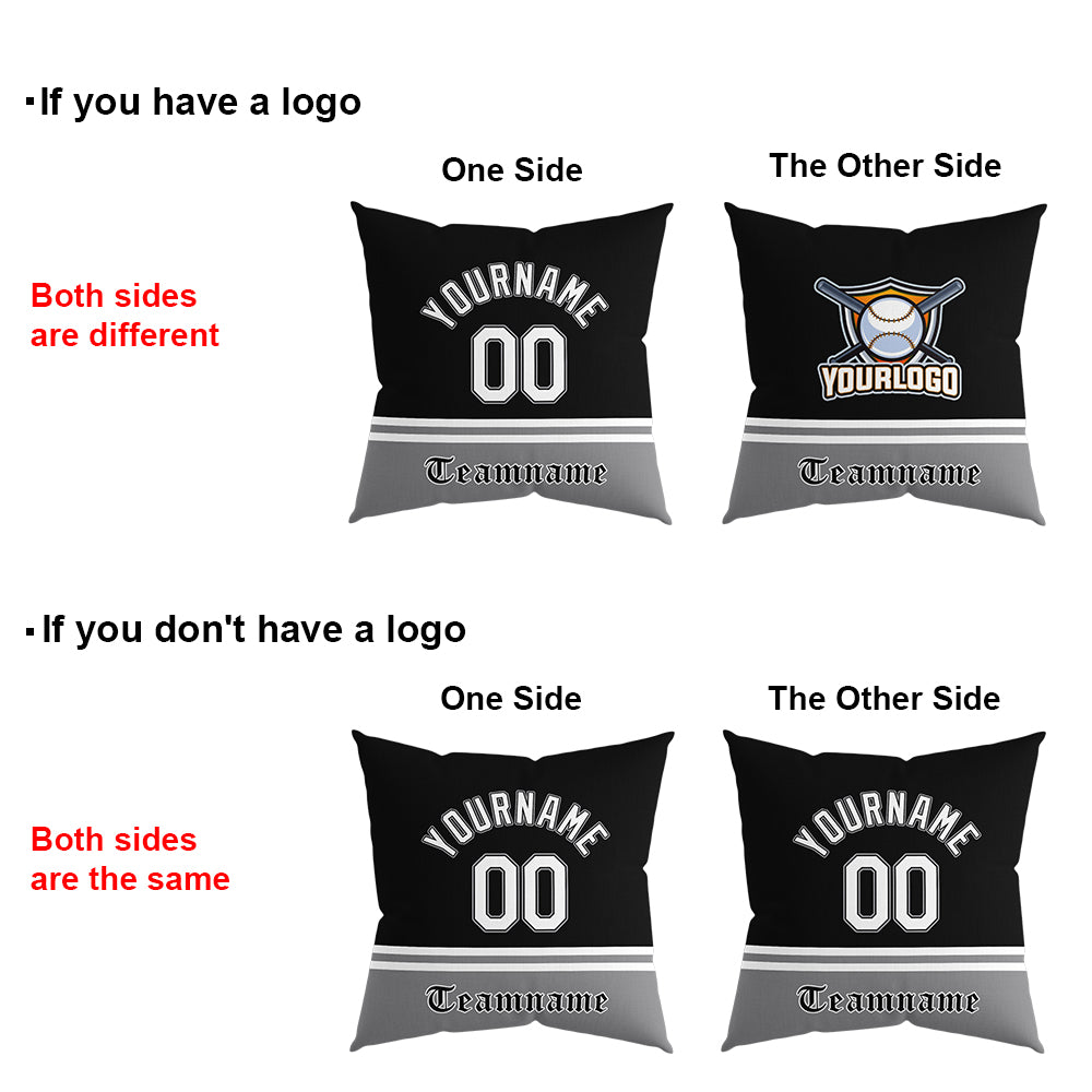 Custom Baseball Throw Pillow for Men Women Boy Gift Printed Your Personalized Name Number Chicago