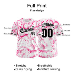 Custom Baseball Jersey Full Print Design Personalized Baseball for Men Women Boy Girl