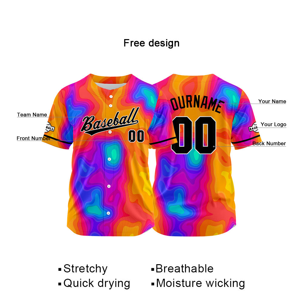 Custom Baseball Jersey Full Print Design Personalized Baseball for Men Women Boy Girl