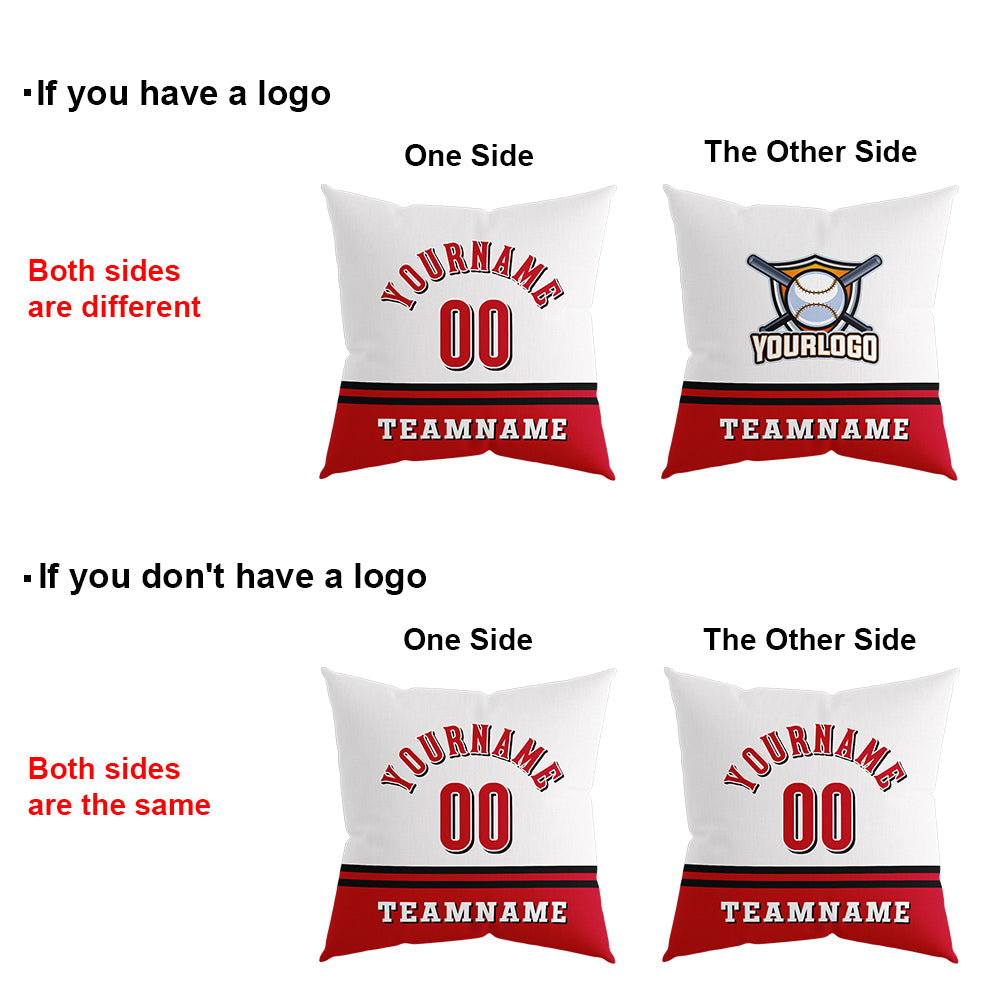 Custom Baseball Throw Pillow for Men Women Boy Gift Printed Your Personalized Name Number Cincinnati