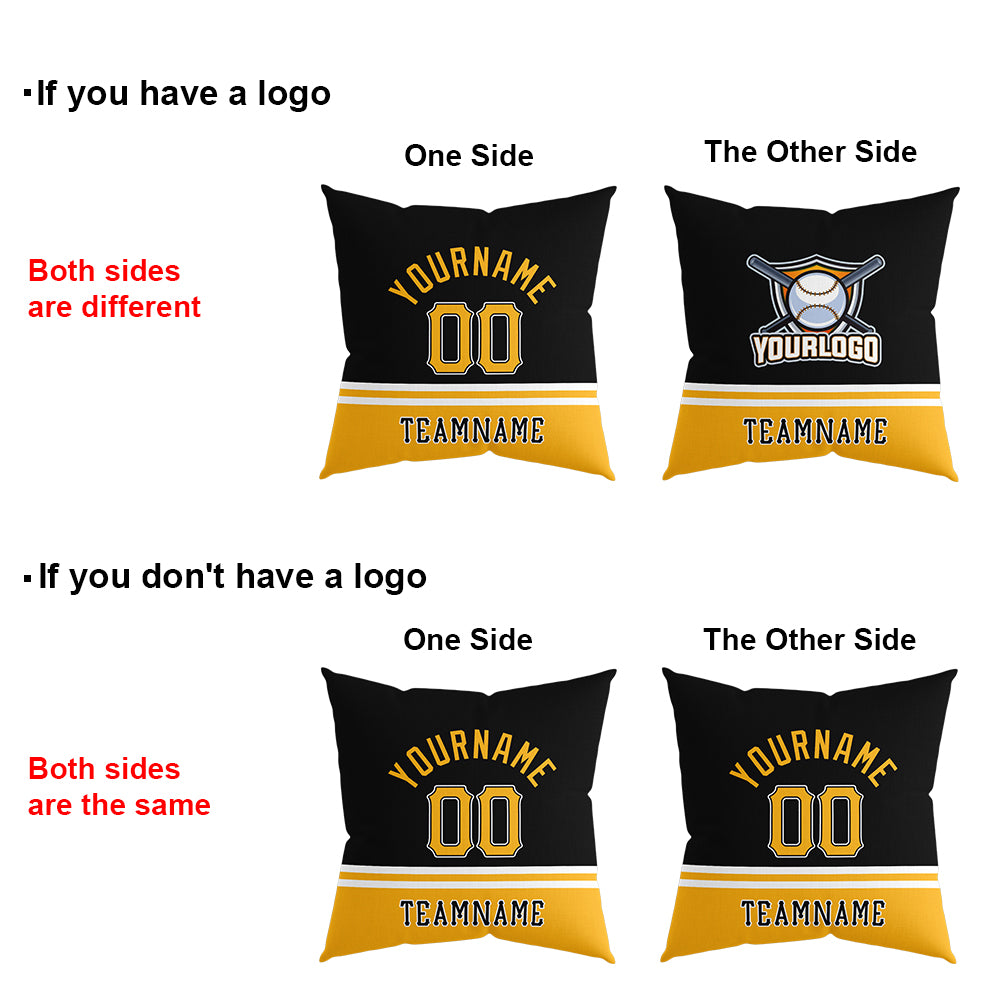 Custom Baseball Throw Pillow for Men Women Boy Gift Printed Your Personalized Name Number Pittsburgh