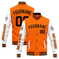 Custom Varsity Jacket Letterman Jacket For Men, Women And Youth Orange White